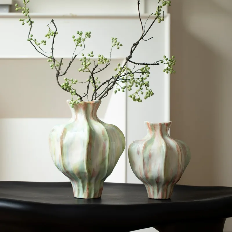 Watercolor smudged ceramic vase fresh bed and breakfast living room desktop furnishings