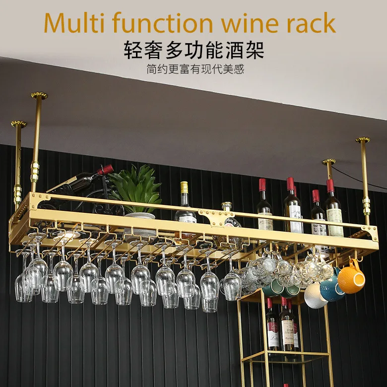 Red wine glass holder hanging goblet inverted mug coffee light luxury cup holder red wine rack household wine glas