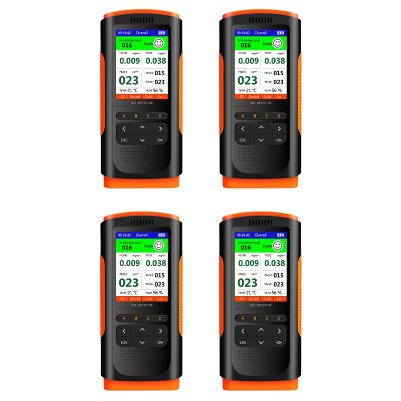 

【Hot Cake】4X Formaldehyde Detector Air Quality Monitor PM 2.5 Portable Display Air Pollution Meter Mini Dust Tester For Home Car