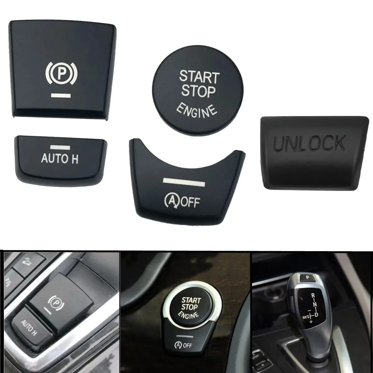 

Car Start Stop Engine Button Electronic Hand Brake P Switch Cover Trim Sticker For BMW F10 F07 F25 F11 F15 F16 X3 X4 X5 X6