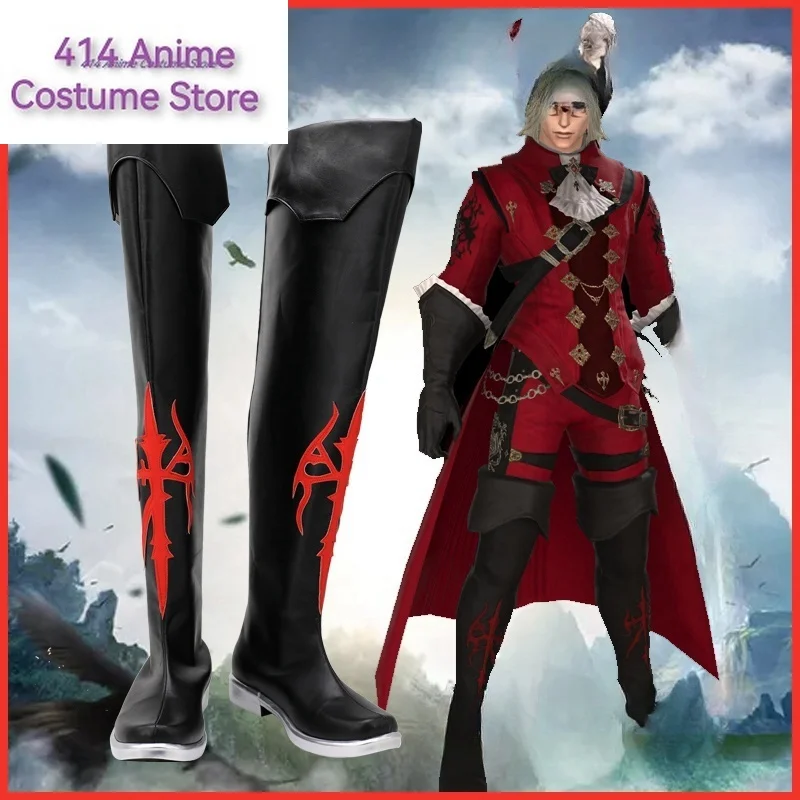 

Game Final Fantasy Crimson Mage Uniform Cosplay Shoes Boots Custom Halloween Accessorie Customized
