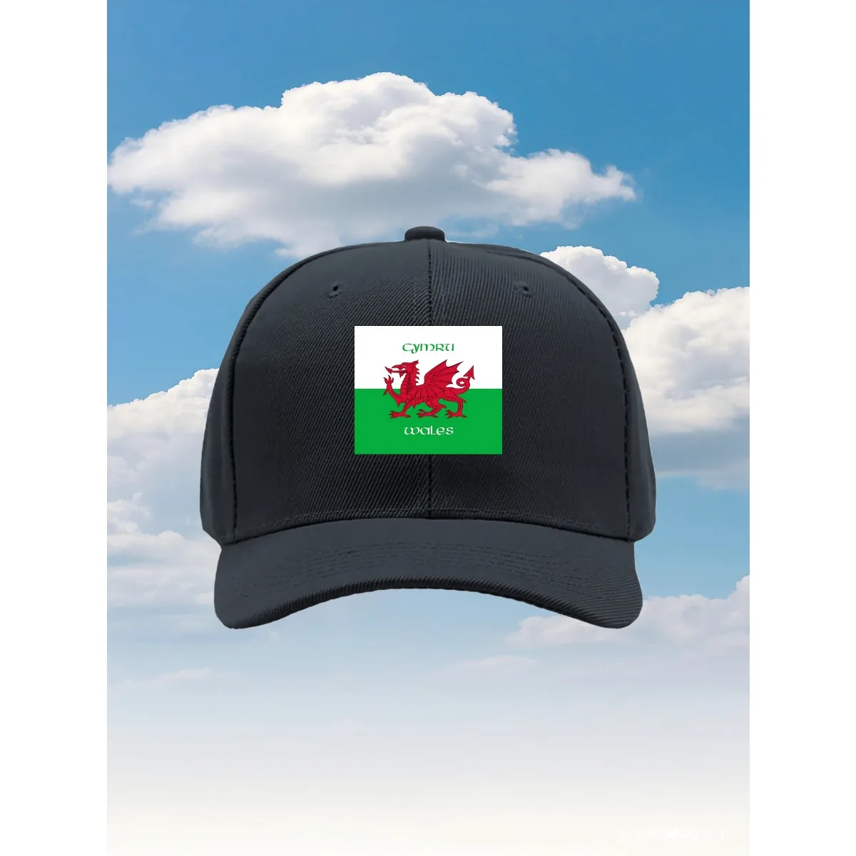 قبعة سائق الشاحنة موديل جديد من علم ويلز 2025 مع تصميم مطبوع ممتع وقابل للتعديل، مثالية للأنشطة الخارجية والسفر