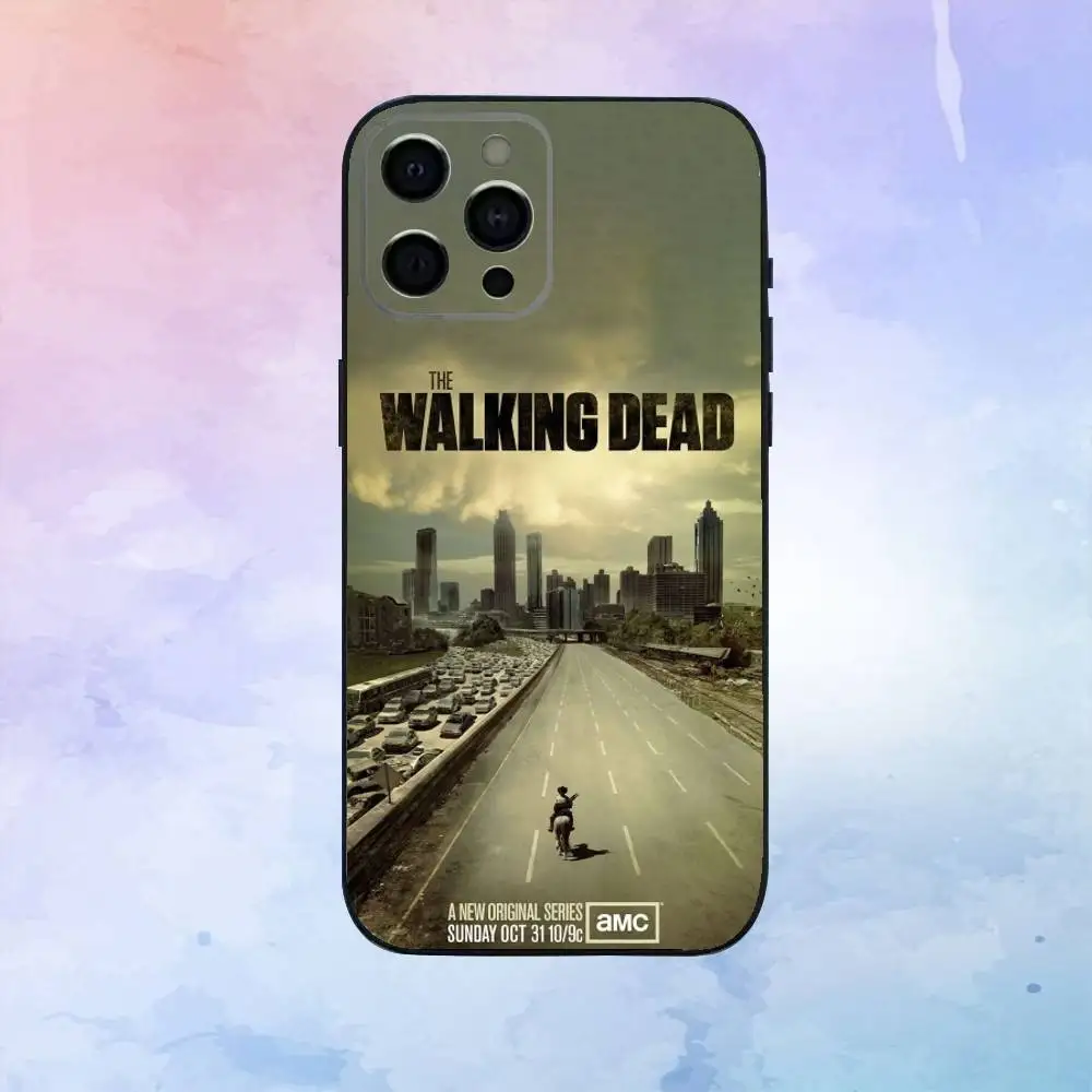 TWD T-The Walking Dead Phone Case  For iPhone17,16,15,14,13,12,11 Plus,Pro Max Soft Black Cover