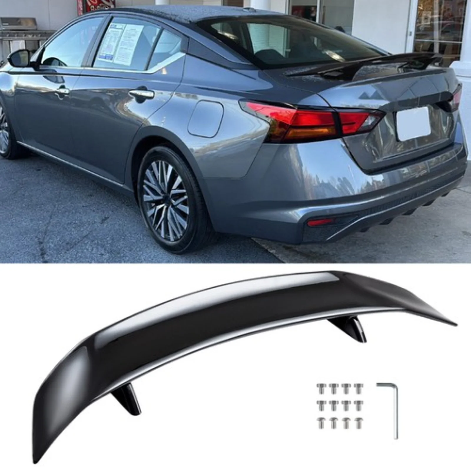 

46 "GT Style Racing Глянцевый черный задний спойлер багажника для Nissan Altima Sedan НОВЫЙ