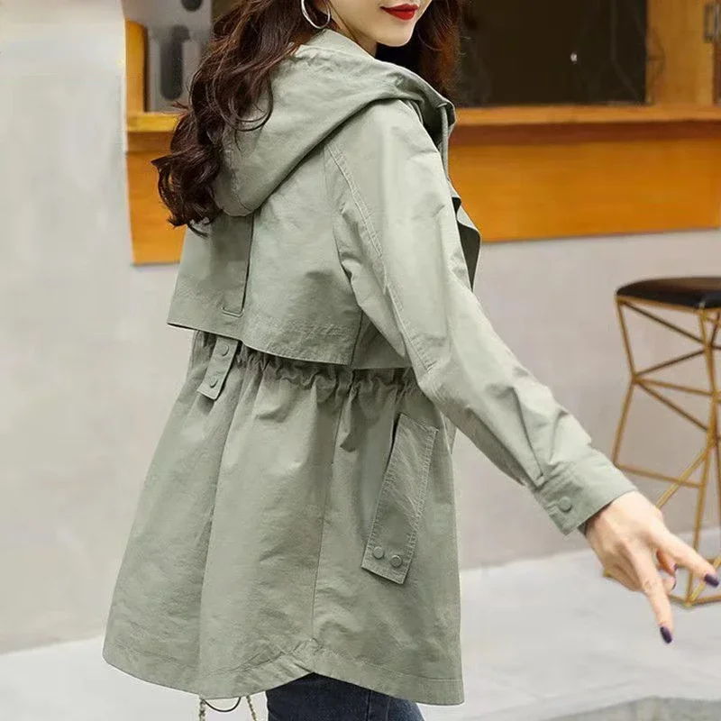 2024 Fall and Winter New Plus Size Women\'s Trench Coat Fashion Casual Warm Lapel Jacket Oversized Loose