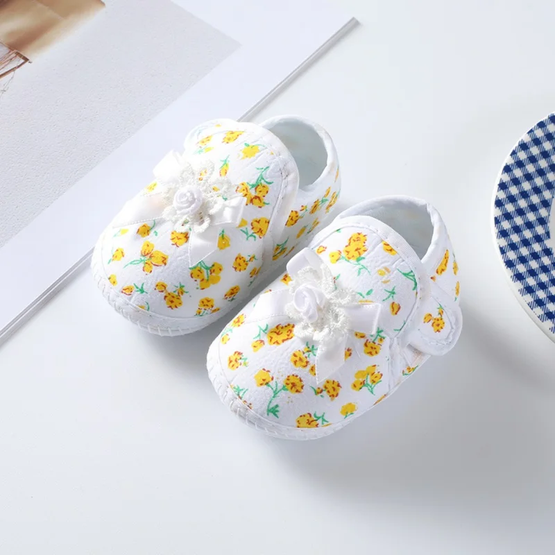 

Spring Baby Shoes Newborn First Walkers Shoes Toddler Girls Princess Shoes Soft Sole Non Slip Infant Baby Footwear 0-18Months