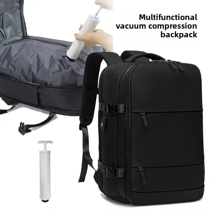Outdoor vacuum storage airtight backpack, business travel short distance boarding waterproof bag, with pump, compression bag