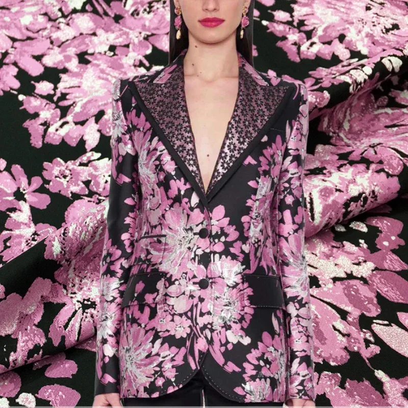 

Металлическая проволока, парча, жаккардовая ткань, костюм, пальто, ветровка, модный европейский брендовый дизайн, оптовая продажа, материал, ткань на метр