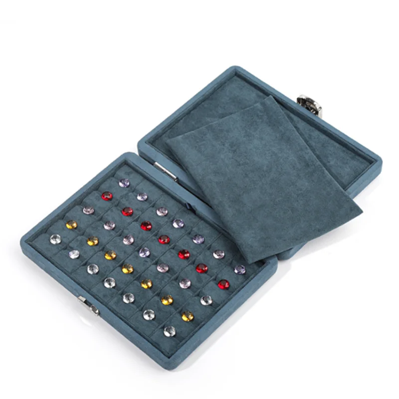 Boutique new loose diamond box, colorful gemstone display box with lid, jewelry storage box