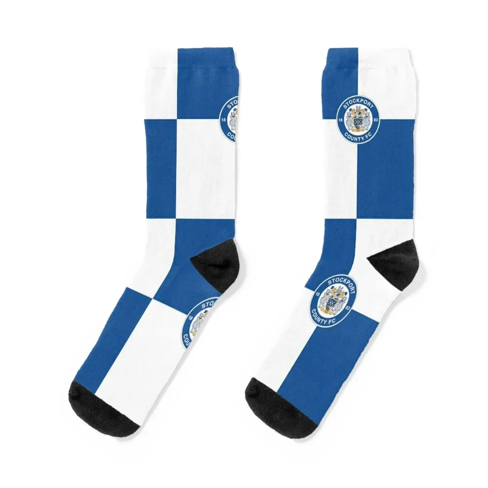 

STOCKPORT COUNTY FC Socks Soccer Sports Non-slip Socks Ladies Men's