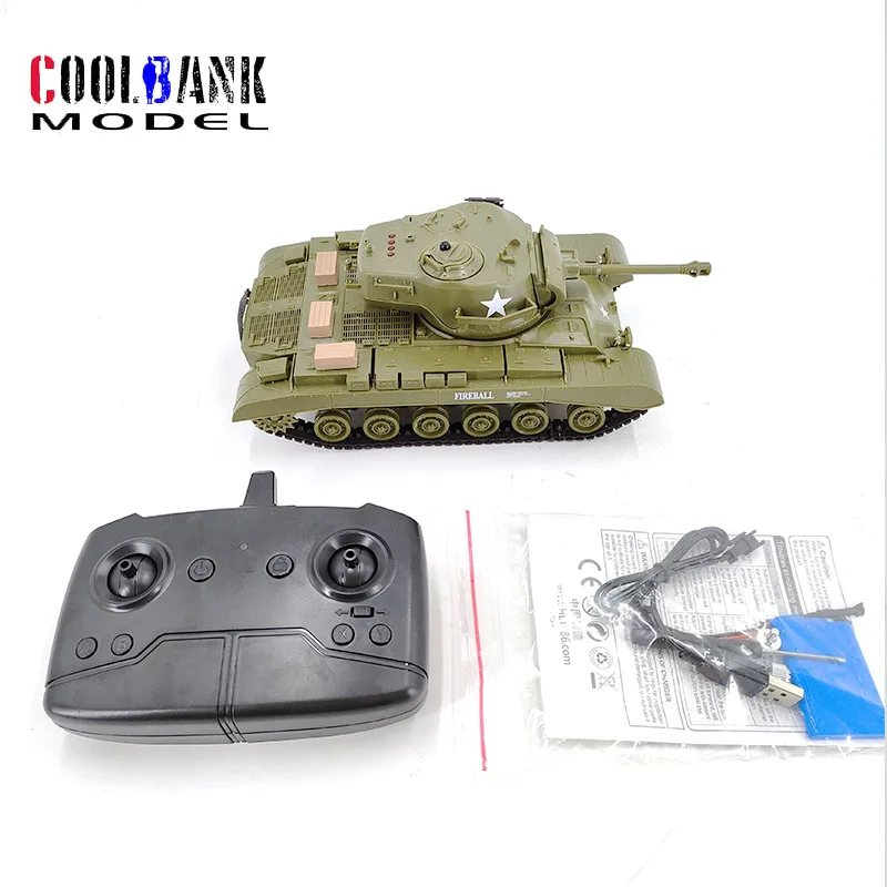 Henglong 1/30 Sherman m4a3 vs Pershing m26 czołgi bojowe na podczerwień walczą z 2.4Ghz walczącymi zbiornik RC pancernymi zabawki modele m4a3 m26