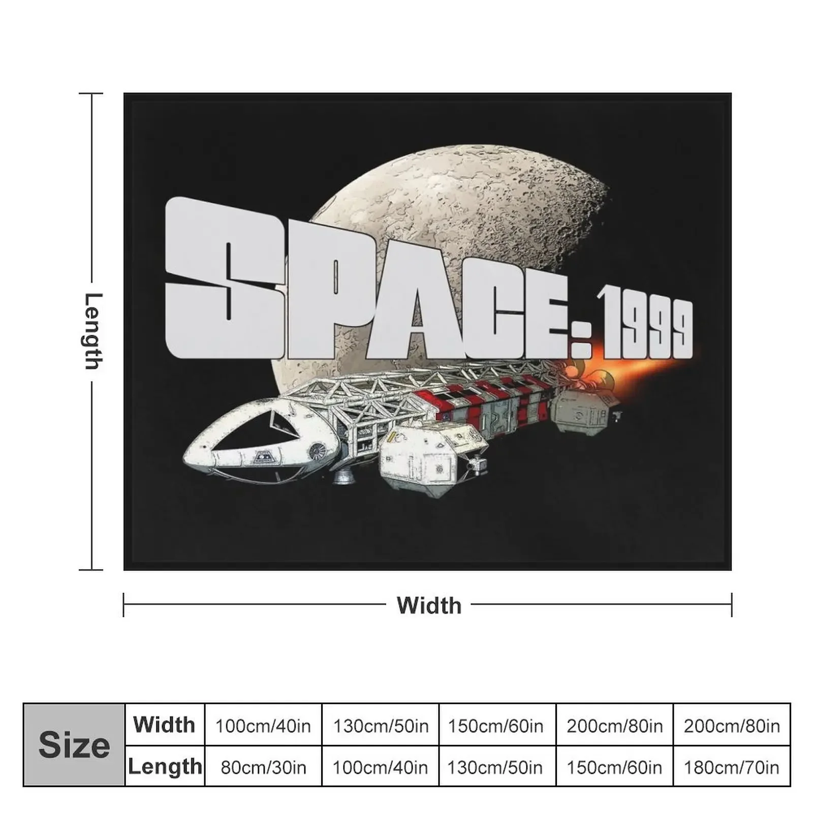 SPACE 1999- Eagle Transporter Throw Blanket Large Retros Summer Blankets