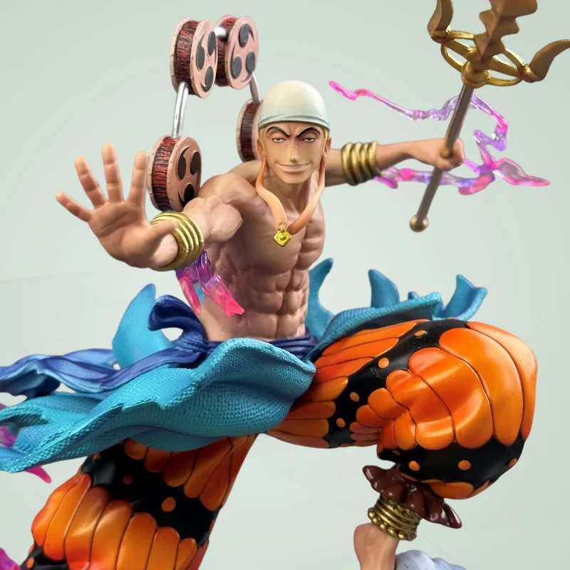 Figura de anime de una pieza-adorno hecho a mano Jt Sky dibujo trueno Dios Aini modelo de acción regalo coleccionable masculino