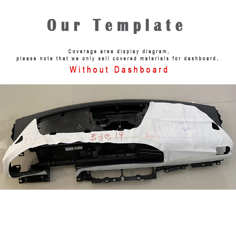 Custom in Alcantara Car Dashboard Cover for Mercedes-Benz GLE 350 450 2020-2023 DIY Mat Shade Cushion Pad Carpets Accessories