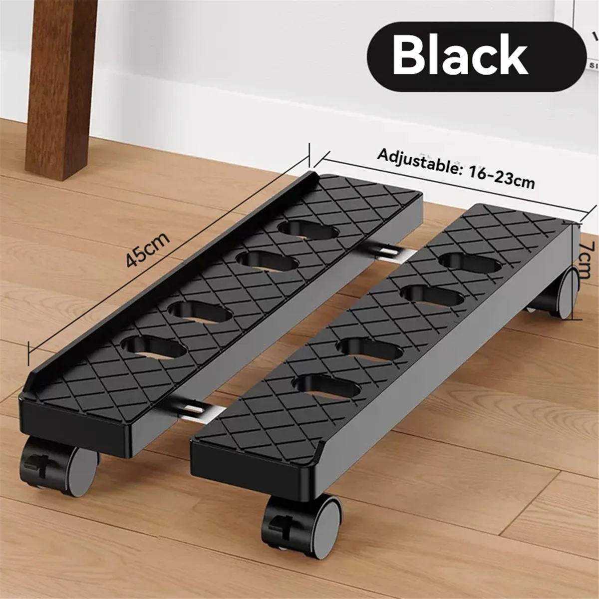 

Highly Recommended.Adjustable Mobile PC Tower Stand - Telescopic CPU Holder Black