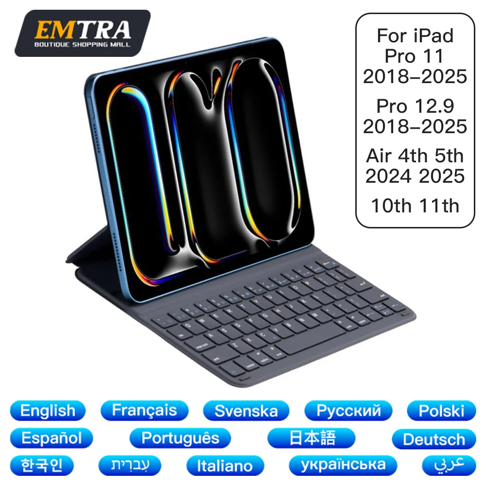 

Magic Keyboard Magnetic for IPad 11th 2025 Air 13in 11in Bluetooth Keyboard Wireless for IPad Pro 11 M4 12.9 10.9 Case Stand