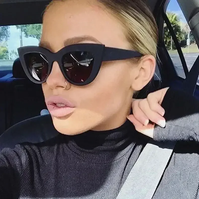 Cat Eye Vintage Sunglasses Women Men Brand Fashion Retro Sun Glasses Female Male Mirror Shades Outdoors Punk Oculos De Sol