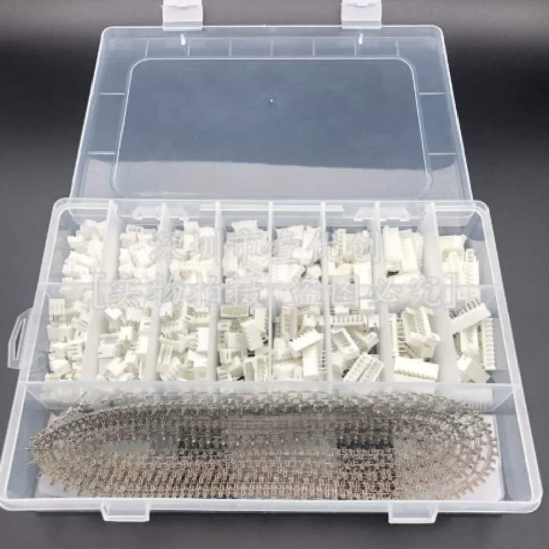 1330 sets of PH2.0 terminal kits including 2P, 3P, 4P, 5P, 6P, 7P, 8P and 10P, with plastic housings and straight pin headers