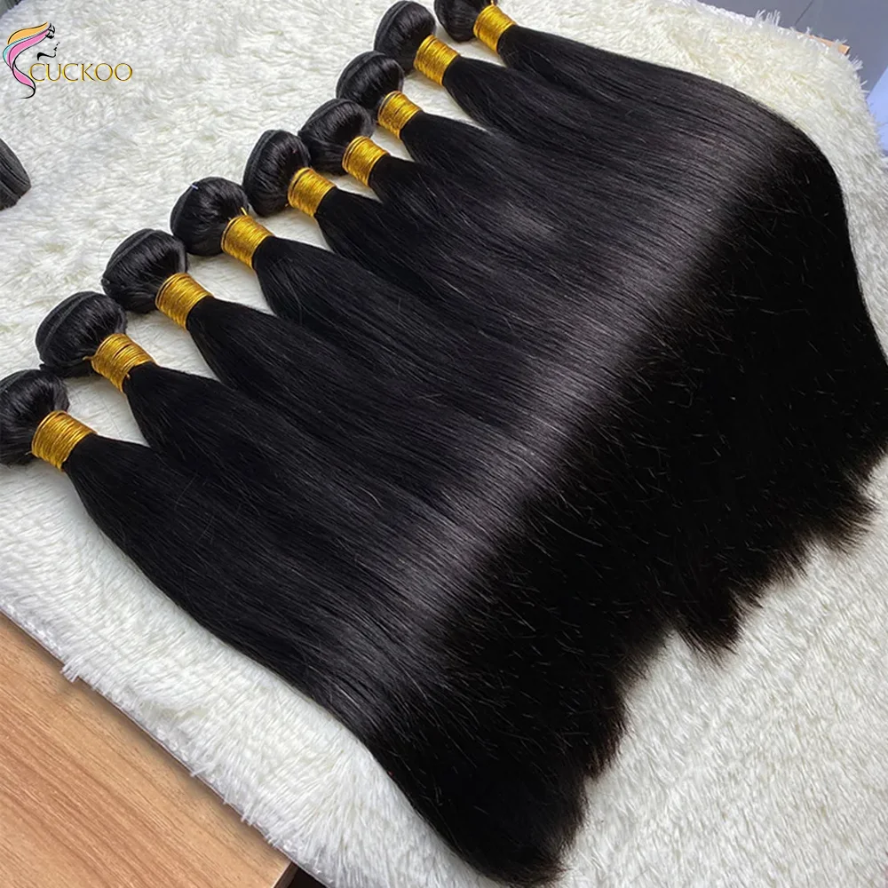 Fasci di tessuto per capelli umani da 30 32 pollici fasci di estensione dei capelli lisci con osso brasiliano vergine doppio disegnato capelli grezzi 100% capelli umani