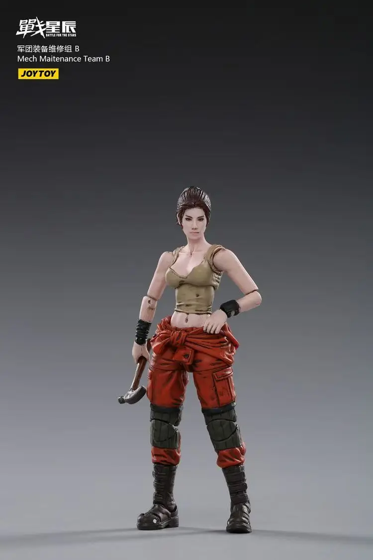 在庫 JOYTOY 1/18 アクションフィギュア (6 ピース/セット) メカメンテナンスチーム B アニメアクションフィギュアモデルおもちゃコレクション人形キッズギフト
