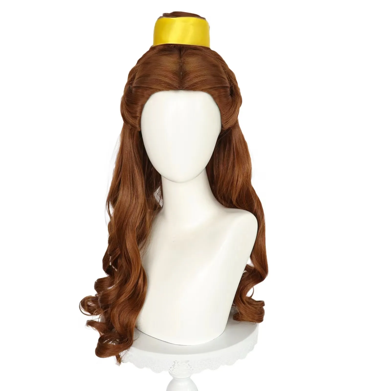 Anime Beauty the Beast Princess Belle wig Cosplay Costume Women Halloween Party Role Play Cos Gift