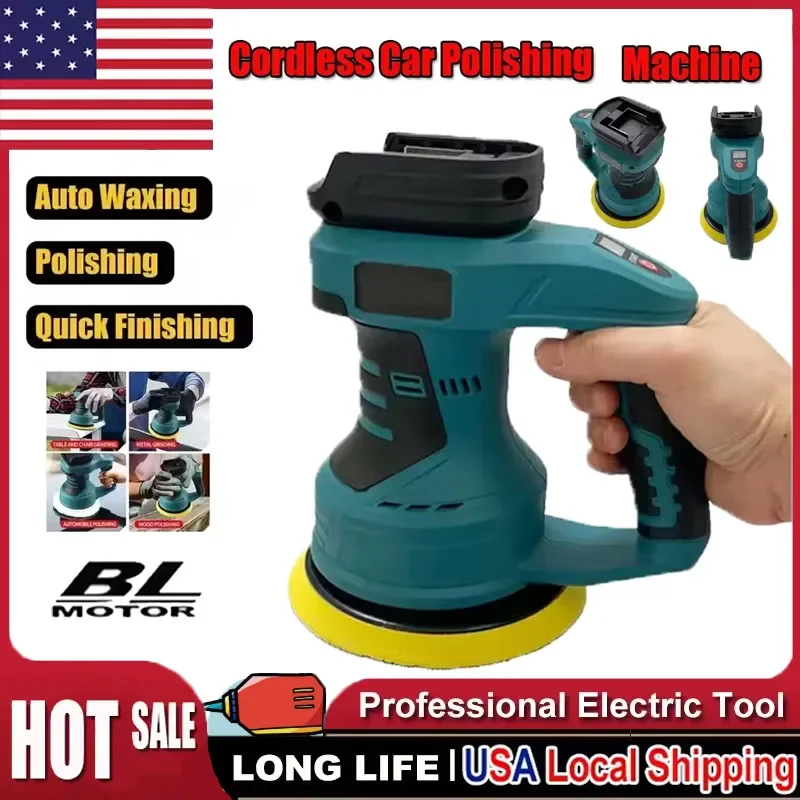 

8-скоростная беспроводная полировальная машина, аккумуляторная полировальная машина для автомобилей, электрический роторный инструмент, совместимый с аккумуляторами Makita 18V