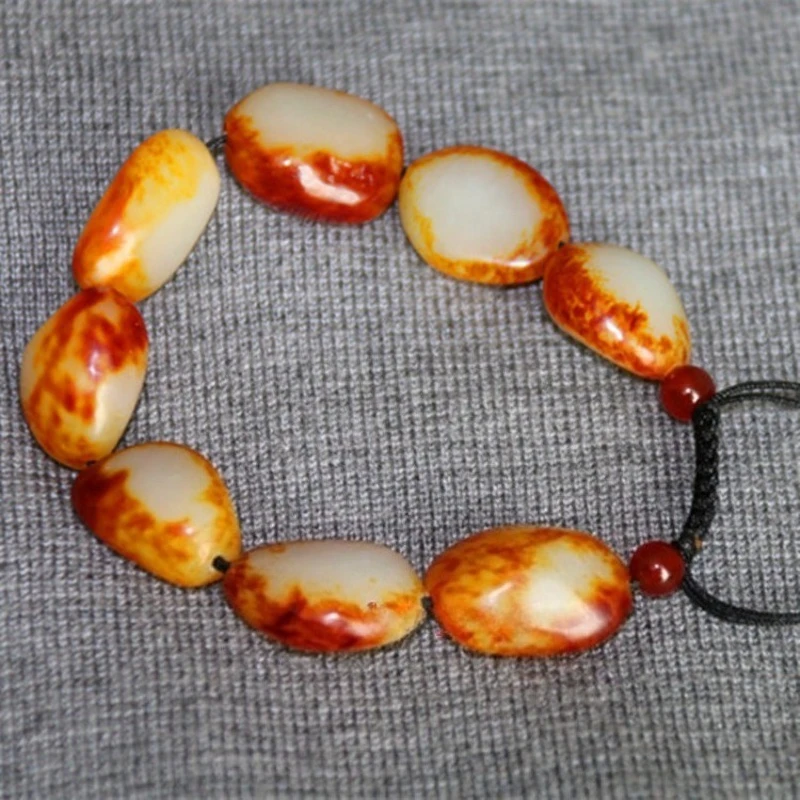 

New Natural Gold Silk Jade Seed Bracelet, Fashionable and Versatile Exquisite Jewelry