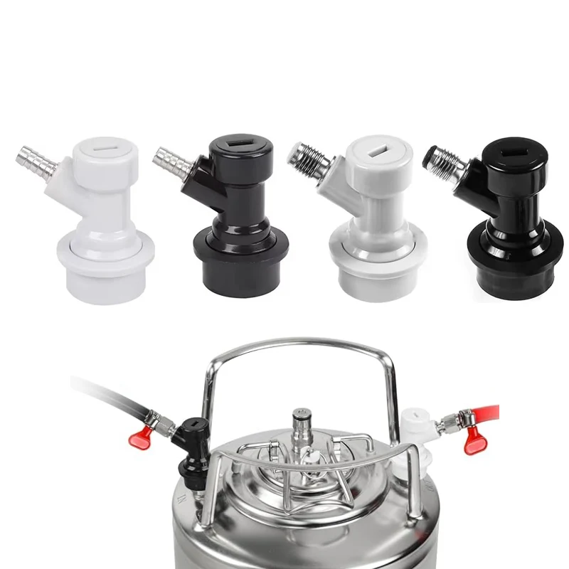 1 Conector de Desconexión Rápida Tipo Ball Lock para Barril de Cerveza, Conector de Líquido/Gas para Barriles Corny/Cornelius de Elaboración Casera