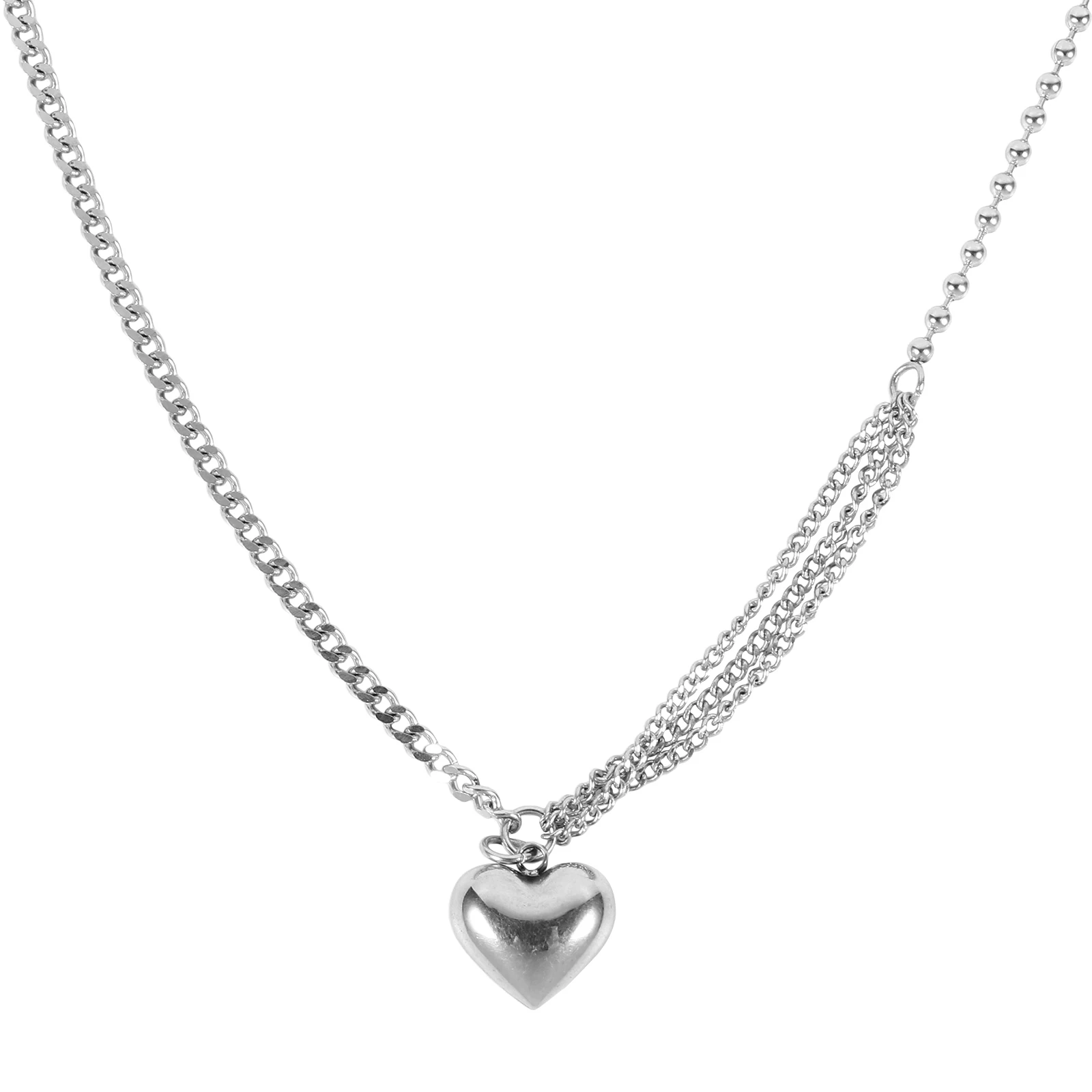 

1Pcs Creative Heart Necklace Shiny Elegant Lady Valentine's Day Gift Stylish Jewelry for Party Travel Graduation