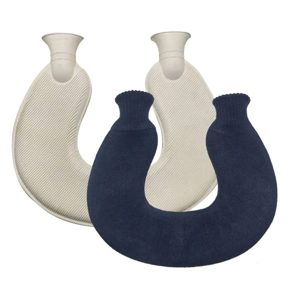 

Толстая успокаивающая сумка для горячей воды U-образная бутылка для горячей воды объемом 1 л с тканевым чехлом, грелка для шеи и плеч