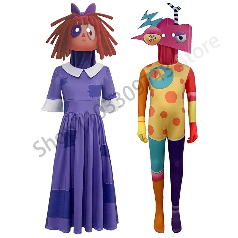 qq38New 매직 케인 디지털 서커스 코스프레 쇼 롬퍼 팜니 광대 의상 참신한 의상