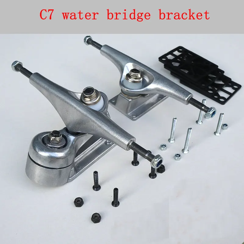 

C7 Water Bridge Land Rush Bracket No pedal Land Surfing Skateboard Spring Bracket PU Skateboard Bridge Rotates Flexibly