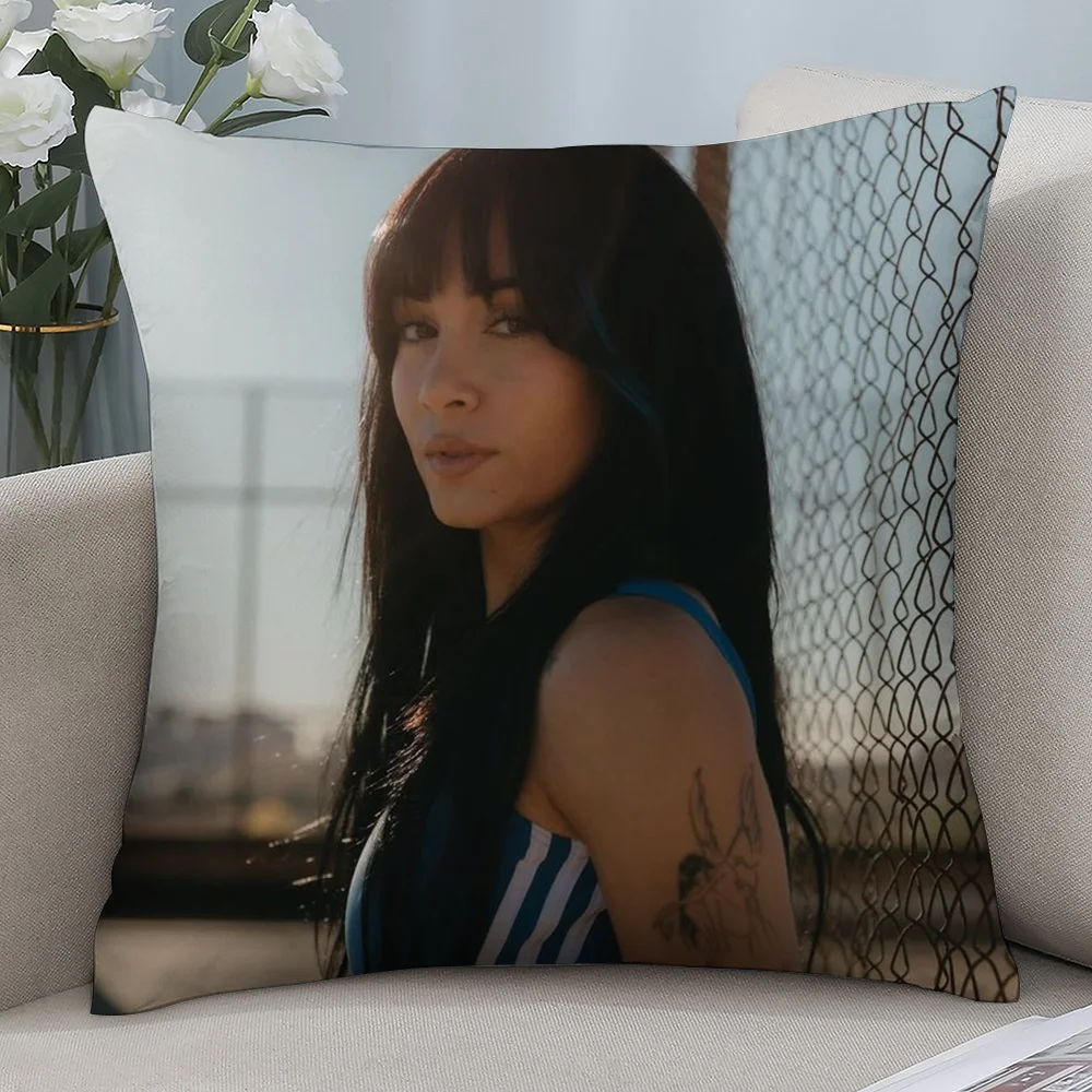 Hot-Singer A-Aitana Ocana Pillow Case Short Plush Sofa Decorative Gift Home Double-sided Printing Cushion