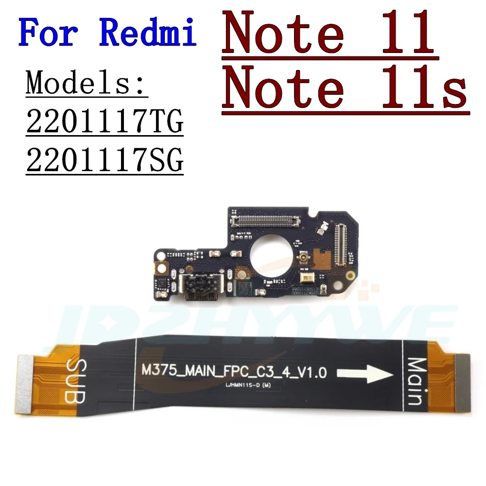 USB Charging Port SIM Card Reader Connector Board For Xiaomi Redmi Note 9S 9 10 10s 11 11s 12 12S 13 Pro+ 5G 4G Main Flex Cable