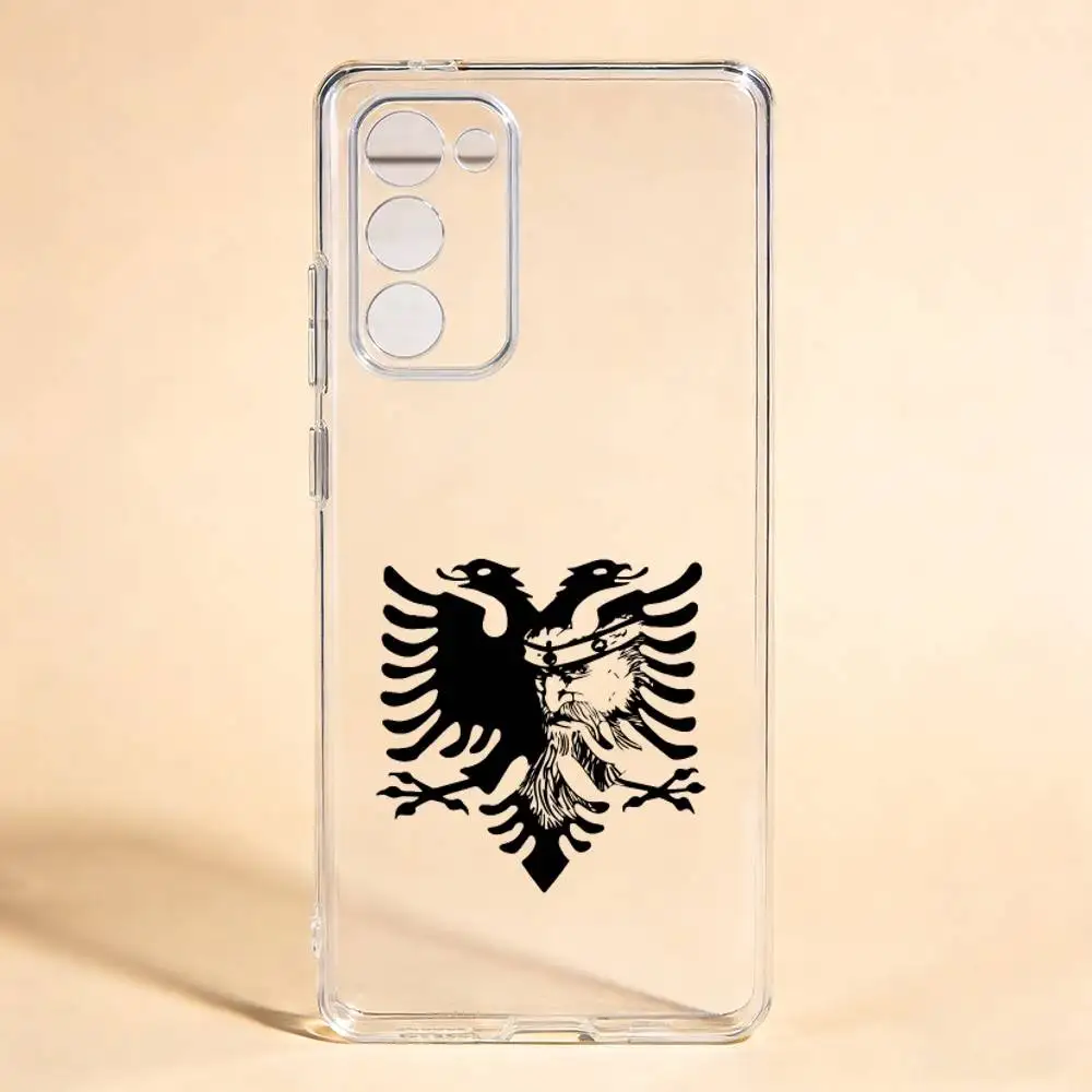 Albania Flag Eagle  Phone Case For Samsung Galaxy S24 S25 S23 S22 S21Transparent Case Cover