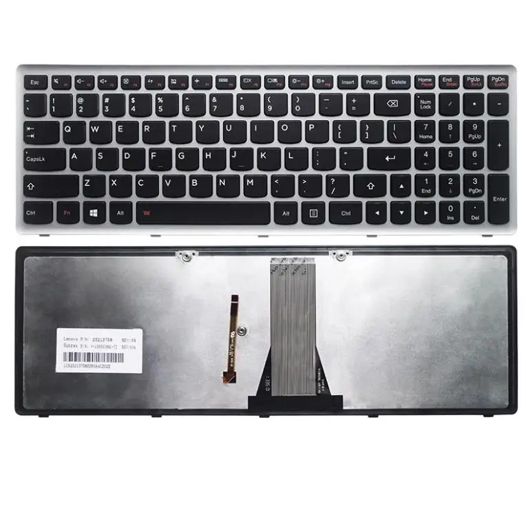 

New US Keyboard For Lenovo IdeaPad G500C G500S G500H S500 S500C G505s S510p Z510 Z505 Z510 silver frame backlit Free Shipping