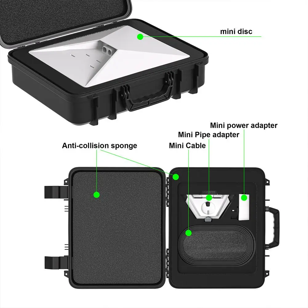 Satellite Signal Receiver ABS Storage Box For Starlink Mini Anti Drop Outdoor Portable Travel Bag Hand-held Storage Box Goods