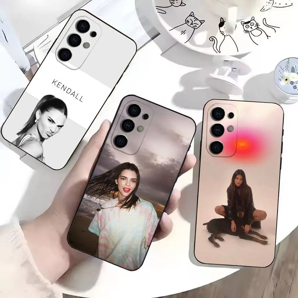 Famous supermodel Kendall Jenner  Phone Case For Samsung Soft Black Case S25,S23,S21,S22,S24,S30,S20Ultra Plus