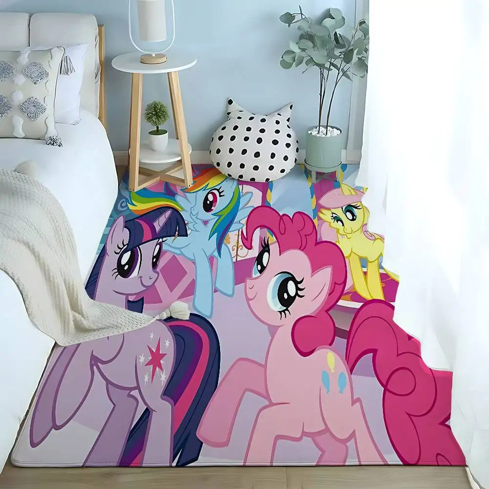 Anime My Little Ponnys Floor Mats Home Laundry Rug Carpet For Living Room Decor Lounge Area Anti-slip Foot Mat Entrance Doormat