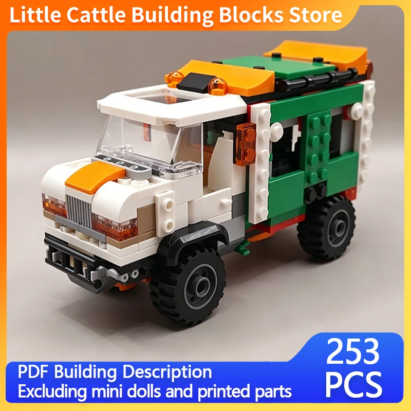 city-car-model-moc-building-bricks-off-road-adventure-truck-modular-technology-gifts-holiday-assemble-children-toys-suit