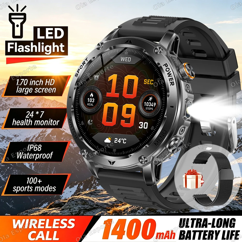 Military Smart Watch with AMOLED Screen & GPS