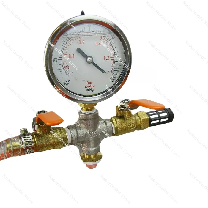 Applicable to Gauge Set with Valve for Vacuum Degassing Chamber Lid 1/2