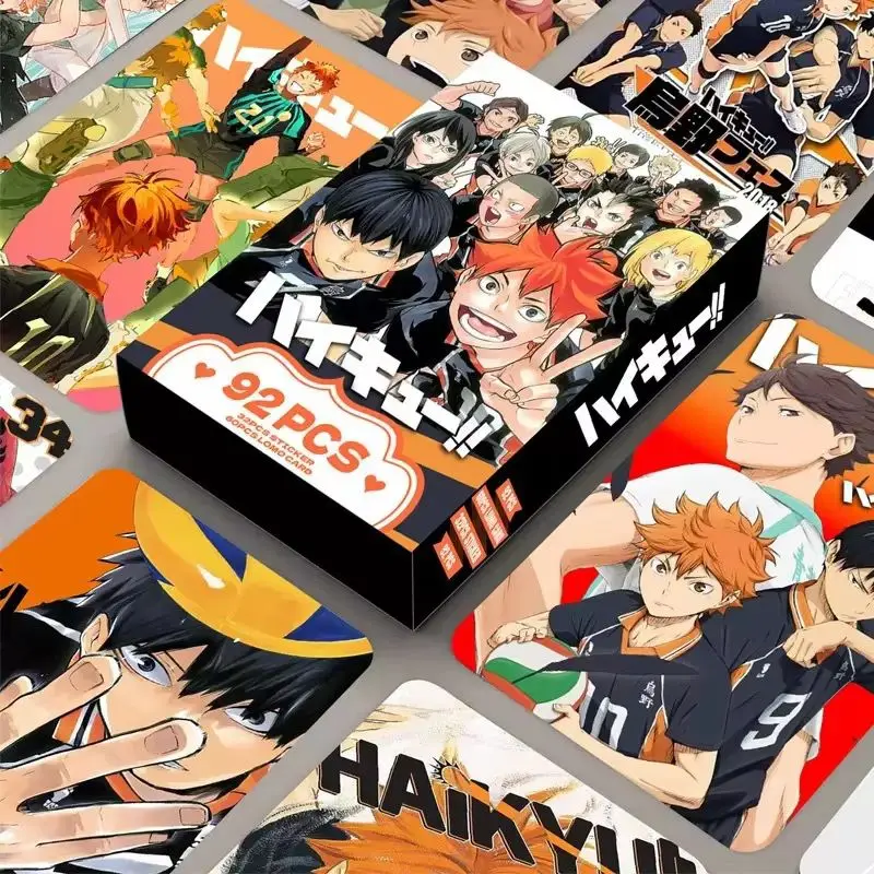 New Product In Stock Japanese Anime Volleyball Youth Demon Slayer 92pcs Double Sided Cards As Holiday Surprise Gifts For Friend