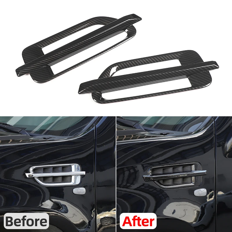 

For 2007-2014 Cadillac Escalade Car Shark Gills Fender Side Air Flow Outlet Vent Decoration Sticker Trim Cover Car Accessories