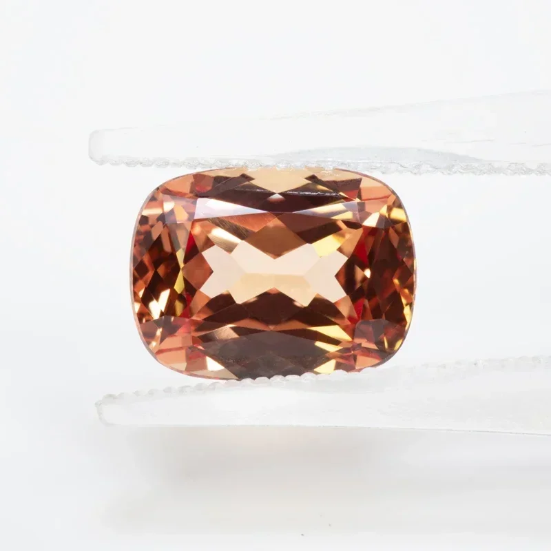 

L-Lab Grown Sapphire Orange Color Rectangular Cushion Shape Cut VVS1 Charms DIY Jewelry Making Gift Selectable Certificate