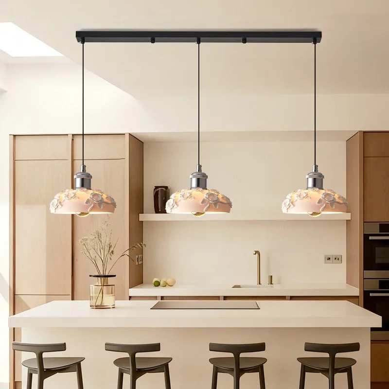 Carved decorative multi-head chandelier restaurant rose ceramic bar bed and breakfast chandelier