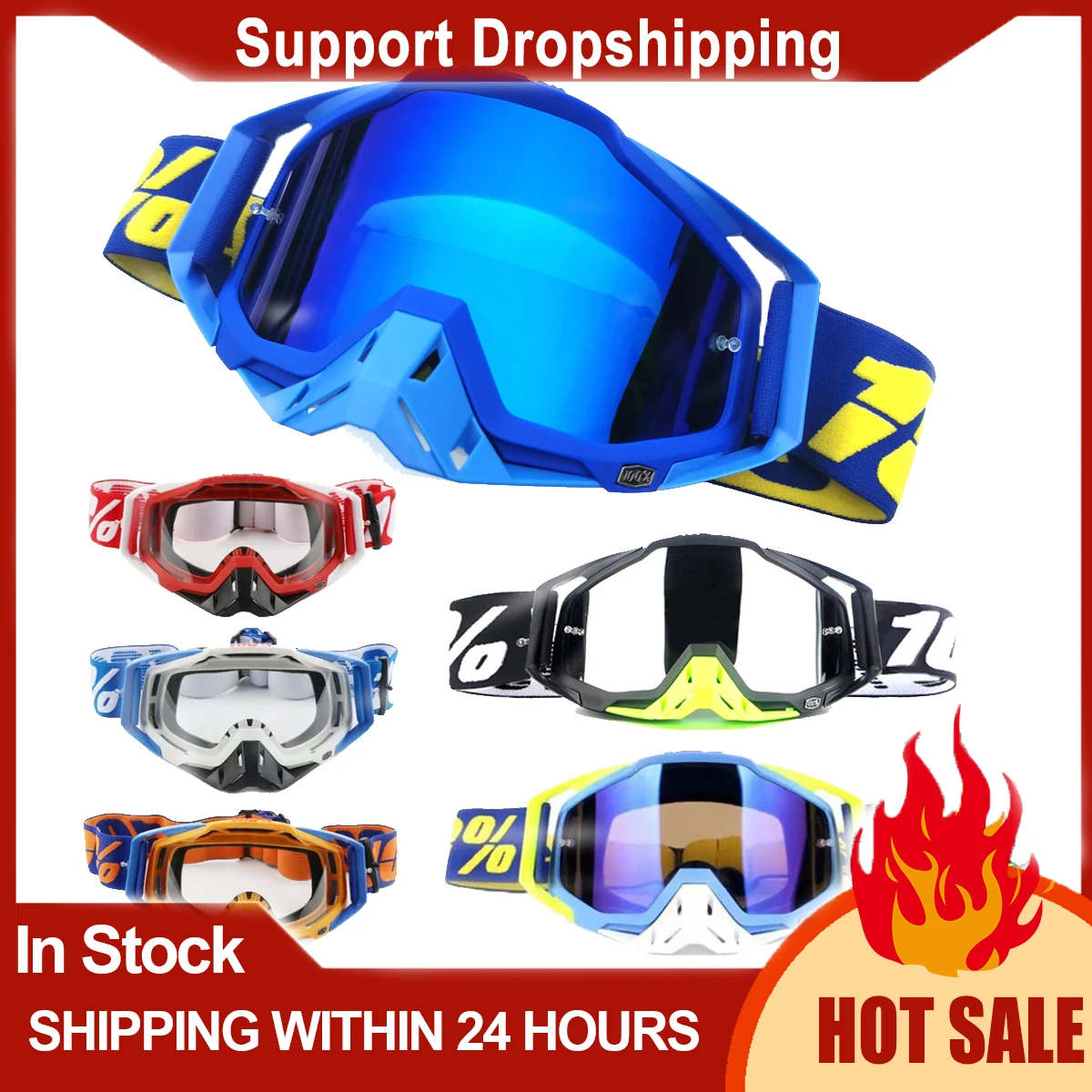 

Motorcycle Riding Off-road Goggles Can Be Set With Myopia Mirror Windproof Sandproof Outdoor Sports Goggles Dustproof Windshield