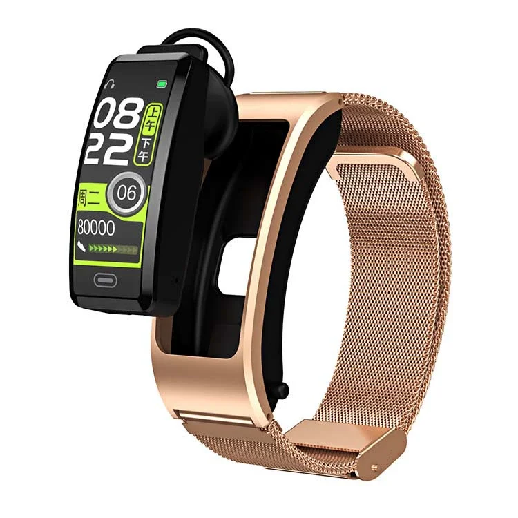 

Смарт-браслет 2-в-1 B6 с отсоединяемой Bluetooth-гарнитурой, цветным экраном, мониторингом спортивной активности и функцией звонков, многофункциональные умные часы