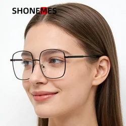 Shonemes Square Women Eyeglasses Vintage Oversized Men Glasses Frame Gold Silver Black for Male Female