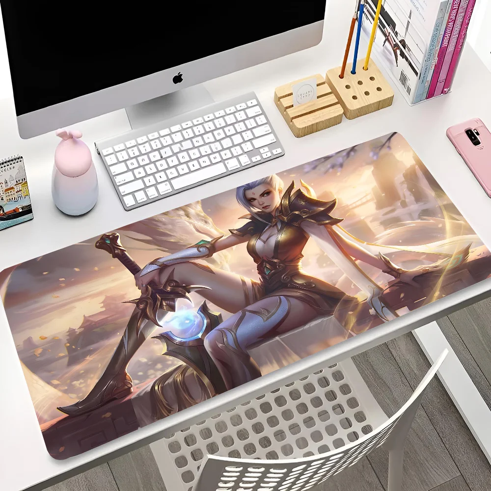 1pc Riven League Of Legends's Mouse Pad Desk Mat With Pad Gaming Accessories Prime Gaming XXL Keyboard Pad Padding Mat